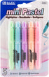 BAZIC Mini Highlighter Pen, Pastel Color, Chisel Tip Broad Fine Line Highlighters, Unscented (5/Pack), 24-Packs