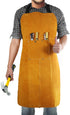 23x35 inches Leather Welding Apron, Flame & Spark Resistant Bib, Safety Smock, Protective Clothing Gear