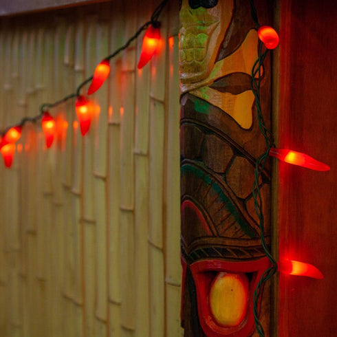 13.6Ft 35 Chili Pepper String Lights Plug in, LED Red Chili Pepper Christmas Lights, Connectable Chili Lights UL Listed