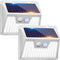 Peasur Solar Powered Lights Outdoor Motion Sensor, 2 Pack 140 LED Fence