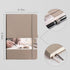 EMSHOI Graph Paper Notebook - 256 Pages, A5 Graph Notebook, Hard Cover, 120gsm Thick Paper, 5.75" x 8.38"-Khaki