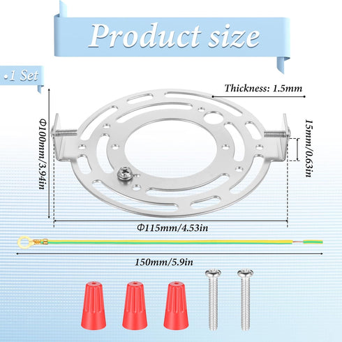 Xelsluthe 115mm (4.5") Light Fixture Mounting Bracket, Light-Mounting Bracket Light Crossbar Round Ceiling Plate