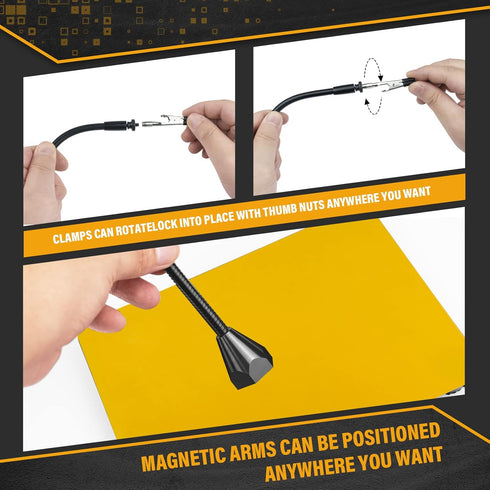Magnetic Soldering Helping Hands, Third Hand Tools for Soldering with Flexible Gooseneck Metal Arms for Hobby Crafts