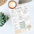 Rule The Day Daily Planner Pad - 8" x 11.5" Sticky Note Fill in Task Tracker, Unique Boho Design, Earth Tone