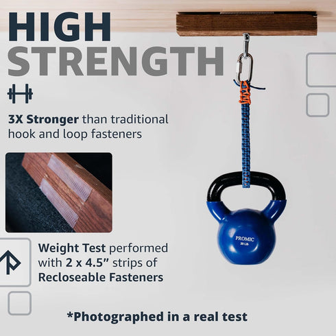 Scotch Industrial Strength 1" x 10ft Clear Self Mating Reclosable Fasteners, No Tools Needed, Waterproof for Home
