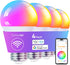 Consciot Smart Light Bulbs, WiFi Color Changing, A19 E26 Smart Bulb, 60 Watt Equivalent, 4 Pack