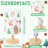 Woodland Animals Table Lamp - Woodland Kids Bedside Lamp with Linen Wooden Nightstand Cartoon Nursery Lampshade