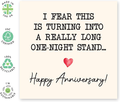 Cute and Funny Anniversary Card for Husband, Wife, Boyfriend, Girlfriend, Partner, Fianc, Couples, Long-Term Lovers