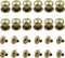 12pcs Mini Drawer Pulls, 0.31" x 0.39" Round Cabinet Knobs, Antique Bronze Handles for Dresser Closet Jewelry Box