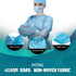 10 Pack Disposable Isolation Gowns - Blue Level 2 SMS 40gsm Non-Woven Material for Medical Use, Universal Size