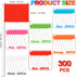 300Pack 15 4 5 Inch (6 Bekith Marking Flags, x x Marker Flags for Lawn, Landscape, Irrigation, Yard, Sprinkler