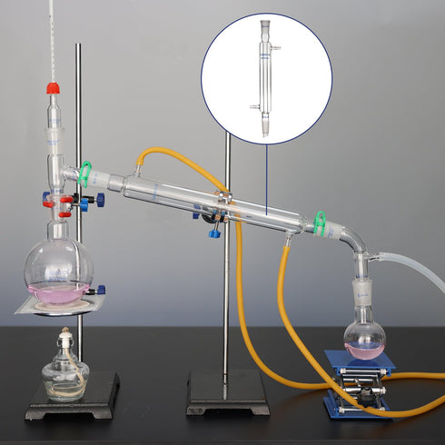 Borosilicate Glass Liebig Condenser, 400mm Jacket Length, 24/40 Joint Lab Glass Condenser