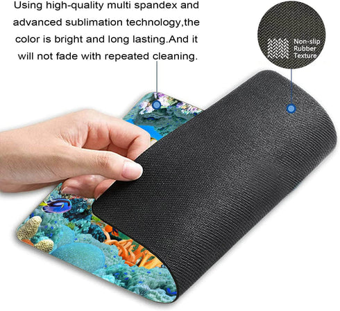 Mouse Pad, Rectangle Underwater World Dolphins Anti-Slip Rubber for Gaming Office Laptop, Cute Custom Pattern,