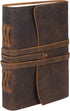 Handmade Leather Journal, 7 x 5 Inches Daily Notepad for Men & Women, Unlined Paper for Artists and Sketching.