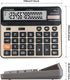 Large Mechanical Calculator, Dual Power Desk Calculator 14 Digit, Extra Large 5In LCD Display for Office, Home, School