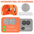 Drill Bit Sharpener for All Bits, Multipurpose Drill Bit Grinding Sharpener with 4 Grinding Wheels, Drill Machine Blade Sharpening Tool for Carbide, Masonry, High-Speed Steel, Cobalt and Tin-Coated