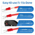Wire Connectors, Electrical Butt Terminals Ring Fork Spade Connector Kit, 1400PCS for Marine Automotive