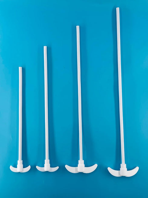PTFE Overhead Stirrer Electric Stirring Rod, Mixer Shaft with Foldable Paddle for Lab (400MM-80MM-7MM)