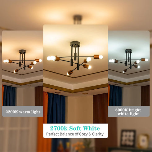 25 Bulbs E26 2700k Dimmable Bulbs G45 Cozy Frosted Watt Light Warm White Small Vintage Edison Low Watt Globe