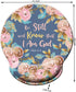 Bible Quote Mouse Pad, Be Still and Know That I am God - Psalm 46:10 Watercolor Floral Mousepad with Wrist Support