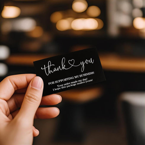 Kexinglu 200 Pack 2" 3.5" Packaging Bulk Thank You Cards for Small Business, x Customer Appreciation Card, Small