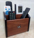 Rotating Wooden Remote Control Holder - Desk Pen Organizer and TV Remote Storage Caddy