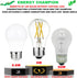 LiteHistory A15 LED Bulb, 6W Equivalent E26, 60 Watt Non-Dimmable, 4000K Clear, Pack of 6