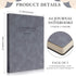 SATINIOR 5 Pack A4 Notebooks, Large Journal, 360 Pages, Leather Softcover, 8.5'' x 11'' (Gray)