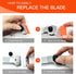 DEKEones Razor Blade Scraper, Long Handled Tool with 10 Extra Replacement Blades for Cleaning