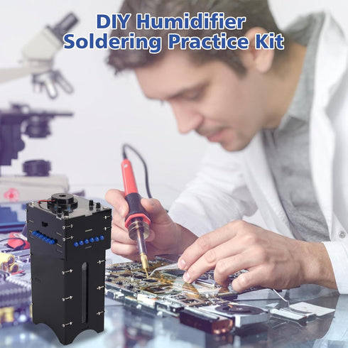Settings, MIOYOOW DIY Humidifier Soldering Practice Kit, Electronics Project with Time & Humidity OLED Display, LED