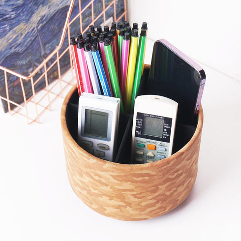Holder,360 Holder,4 Organizer(1-Camouflage Round Leather Art Supply Organizer,Remote Control Degree