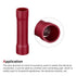 MECCANIXITY Butt Crimp PVC Terminals Red 8 AWG Fully Insulated for Electrical Wire Crimping, Pack of 3