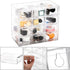 YOUEON 2 Pack Mini Desk Organizer, Clear Plastic Drawer Storage Box with 12 Removable Drawers for Crafts