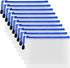 AUSTARK 10 Pcs Zipper File Bags, Waterproof Plastic Mesh Pouch for Office School, B6 Size 7.6''x5.3'', White and Blue