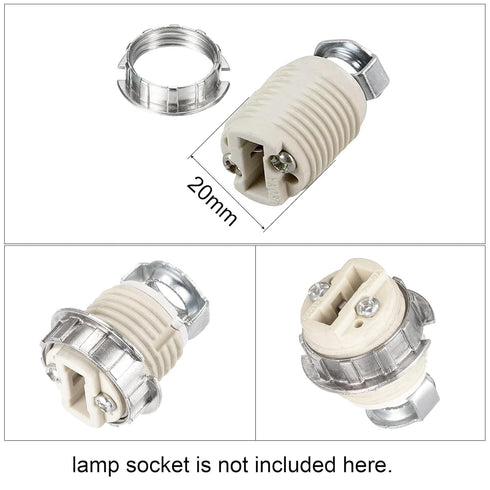 G9 3/4inch 6 Pack MECCANIXITY Lamp Holder Ring Light Lamp Shade Holder Adapter Ring Inner Diameter, Zinc Alloy Suitable