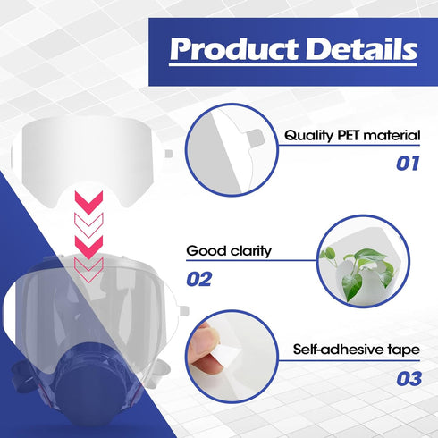 SZONEE 100 Packs 6885, 6000, 6700, 6800, 6900 6800 Peel Off Lens Cover Compatible for Series, Protective Cover