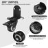 2" 2 PATIKIL Side Mount Casters with Brake Pcs L-Shaped Plate Swivel Wheel Bearing Rolling Caster for Furniture