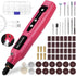 Cordless Mini Rotary Tool Set - 64Pcs Accessories 5 Speed 5000-18000rpm Multi-Purpose