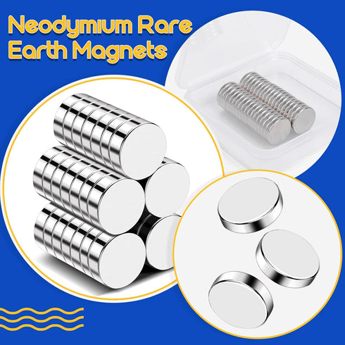 35 Pcs Strong Neodymium Magnets, Tiny Small Round Magnets for Whiteboard, Heavy Duty Rare Earth Magnets for Crafts and