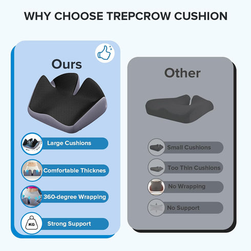 Sitting,2025 Seat Cushion for Relief Sciatica - Memory Foam Cushion for Office Chair, Hip & Coccyx Pain Relief for Long