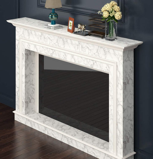 Livelynine Peel and Stick Marble White Contact Paper, 15.8x78.8, Waterproof Kitchen Countertop Covers for Desk and Walls