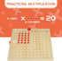 YHZAN Montessori Math Board Learning Multiplication & Division STEM Wooden Educational Toy Manipulative