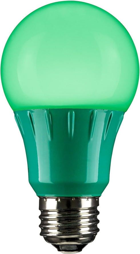 Sunlite LED A19 Colored Light Bulb, 3 Watts (25w Equivalent), E26 Medium Base, Green