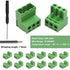 Tnisesm 12Pcs 3 Pin Screw Terminal Block Connector - 5.08mm Pitch Pluggable for 28-12AWG Cable