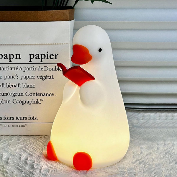 AVEKI Goose Reading Light, Soft Squishy Silicone Duck Night Light for Kids