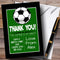 The Card Zoo Grass & Black Football Party Thank You Cards