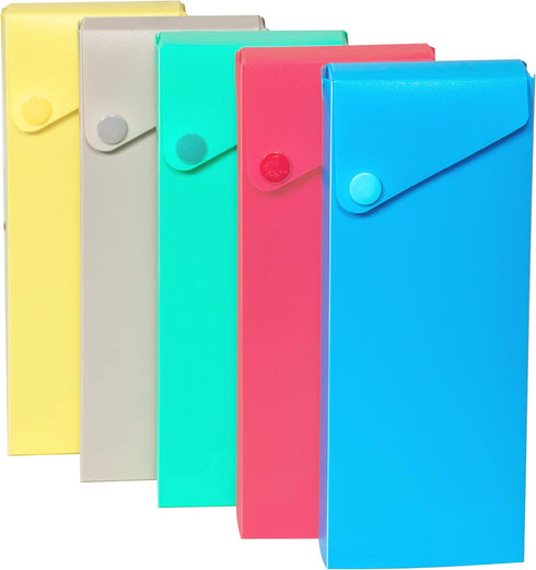 C-Line Slider Pencil Case, Poly, Assorted Colors, Pack of 24 (05600-24)