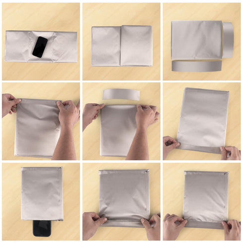 Faraday Fabric (43"W × 108"L + 300"L Tape), EMP Proof Military Grade Cloth, Blocks Cellular Signals, WiFi, Bluetooth