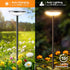 2 Pack 15Hrs, ELECLINK Tall Solar Pathway Lights Outdoor, Solar Garden Lights Outdoor Waterproof Bright Up to Round
