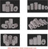 5PCS M6 X 1-Pitch 10mm Length 304 Stainless Steel Metric Hex Coupling Nut